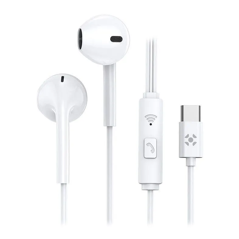 Fone de Ouvido Fortrek EB210, Tipo-C, Branco, 85974