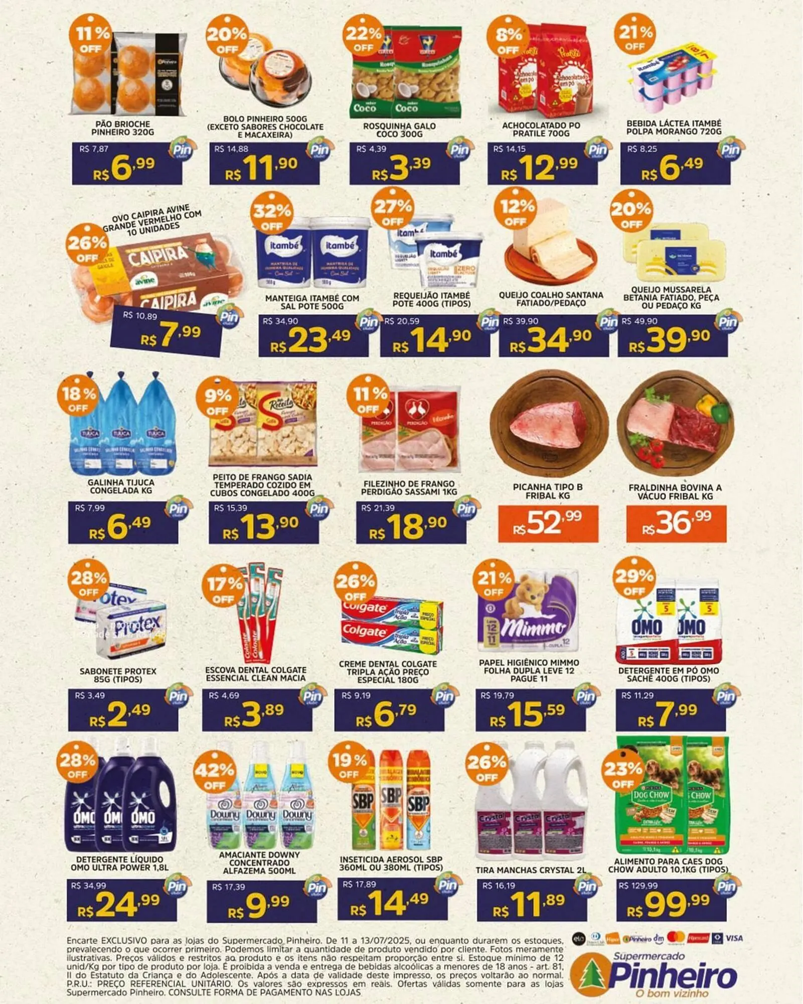 Encarte de Catálogo Pinheiro Supermercado 11 de julho até 13 de julho 2025 - Pagina 4