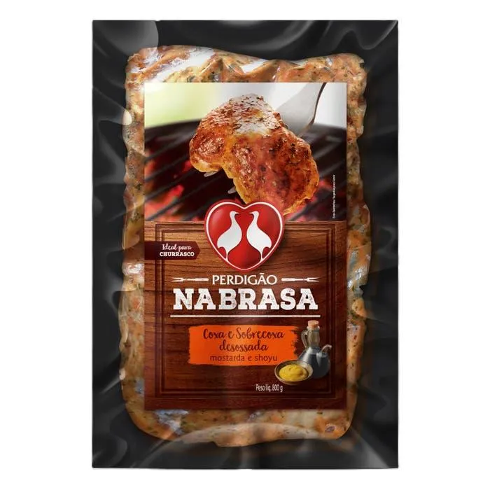 Coxa E Sobrecoxa De Frango Congelada Perdigão Na Brasa Mostarda E Shoyu 800g