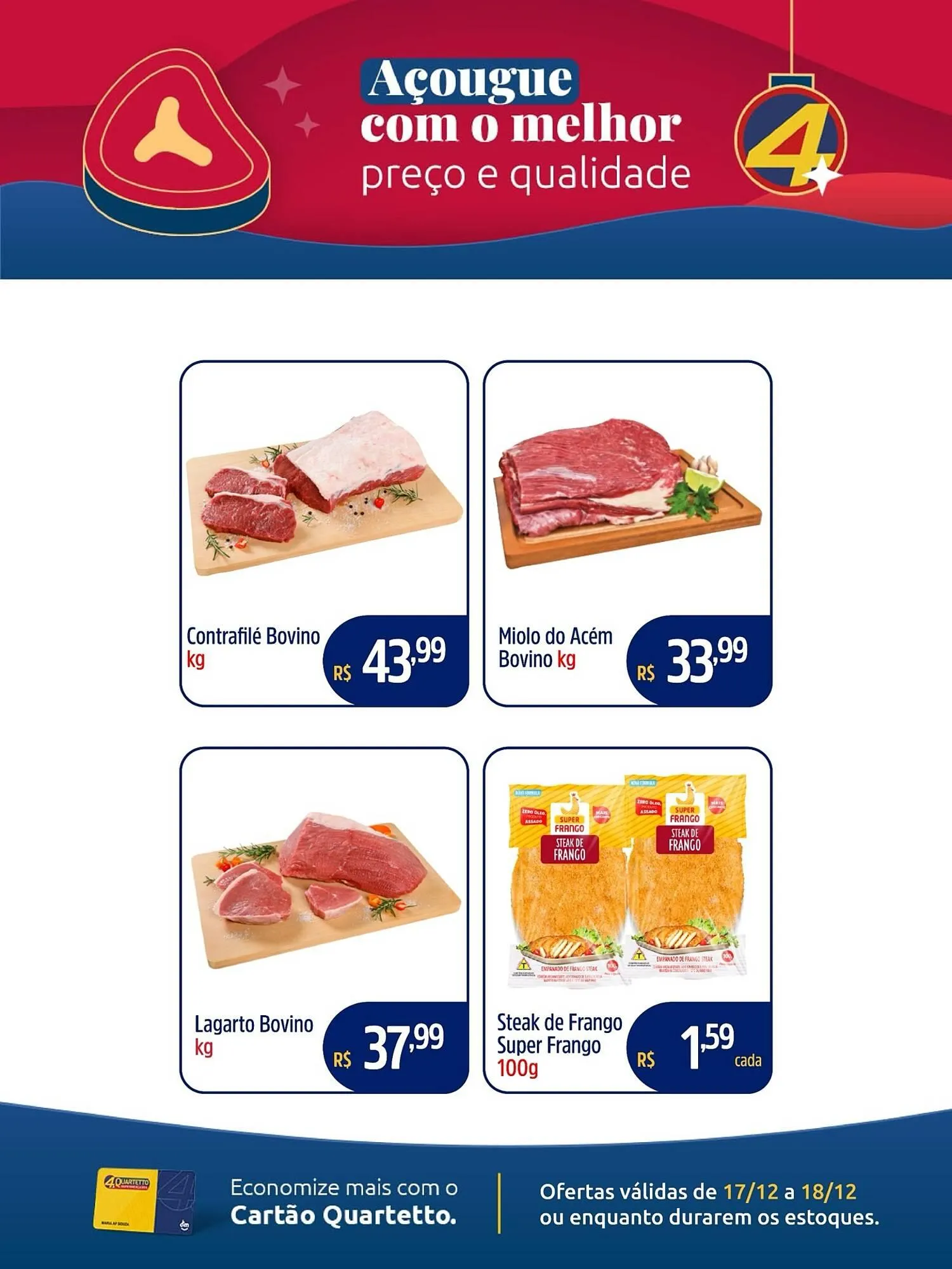 Encarte de Catálogo Quartetto Supermercados 17 de dezembro até 18 de dezembro 2025 - Pagina 1