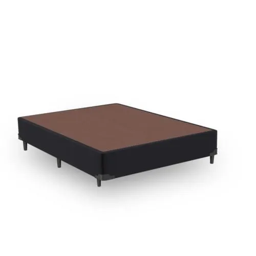 BASE CAMA BOX SUEDE PRETO