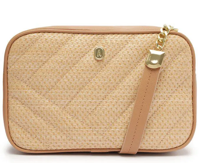 Bolsa Crossbody Média Marrom Matelassê Diagonal