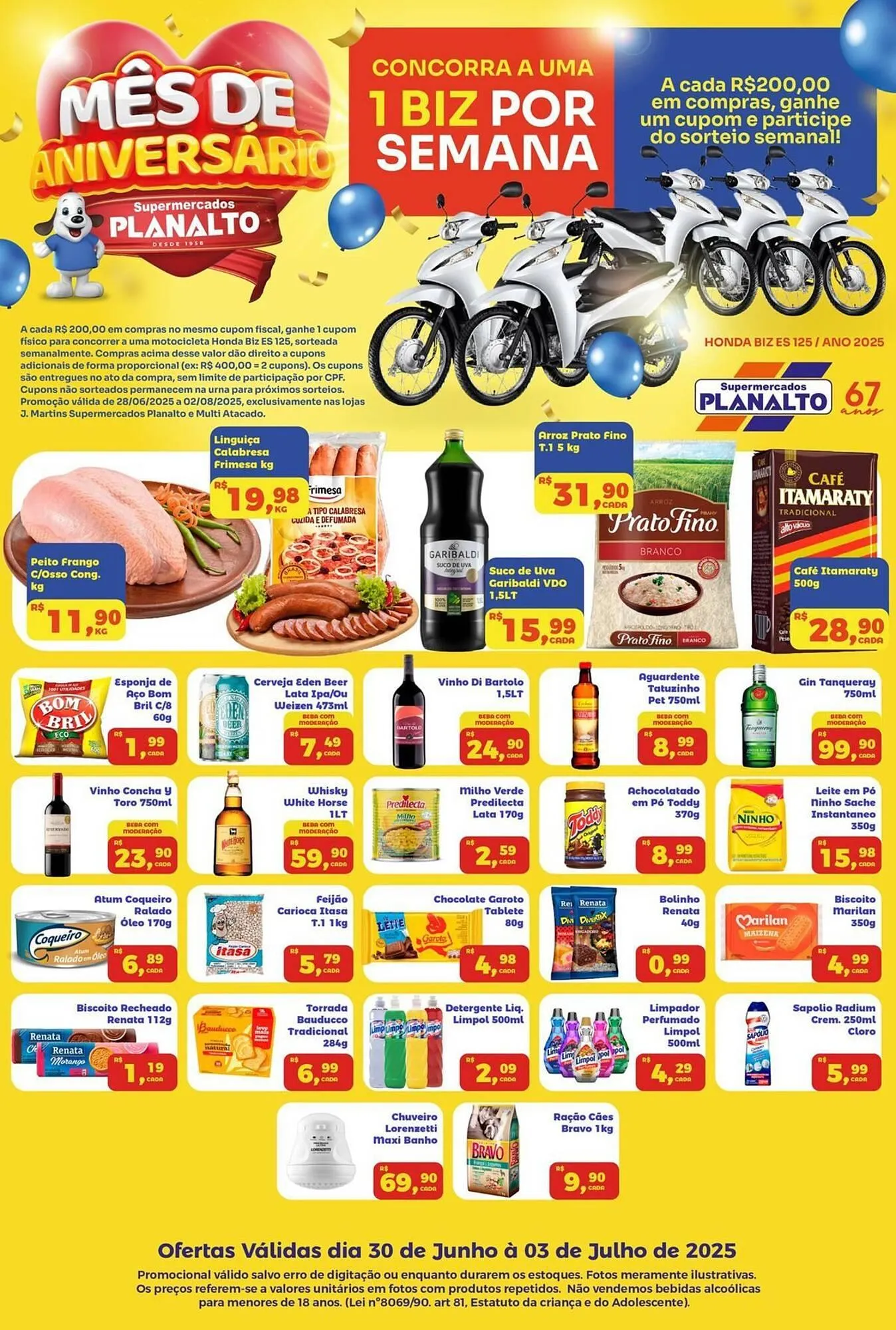Encarte de Catálogo Supermercados Planalto 30 de junho até 3 de julho 2025 - Pagina 1