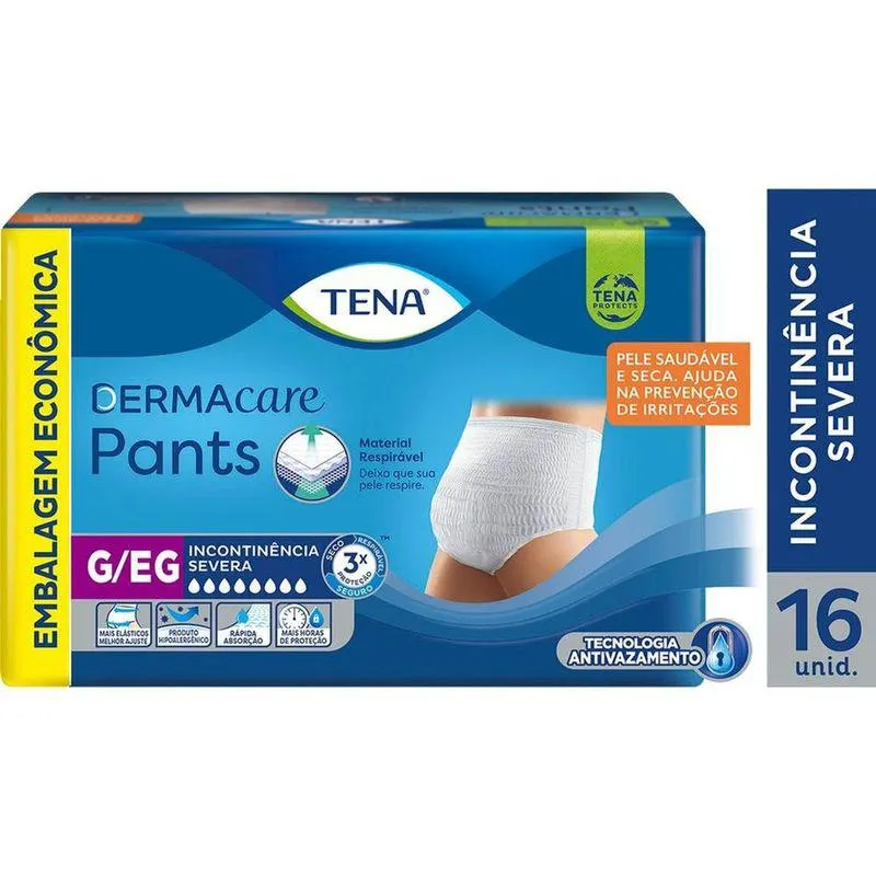 Roupa Íntima Tena Pants Ultra Dermacare G/Eg 16 Unidades