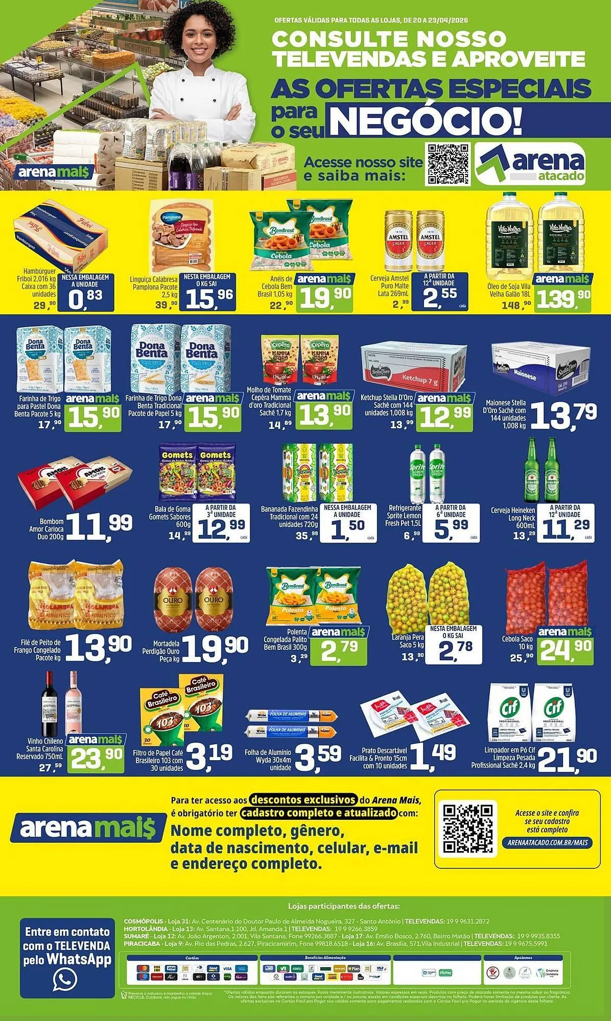 Encarte de Folheto Arena Atacado 20 de abril até 23 de abril 2026 - Pagina 1