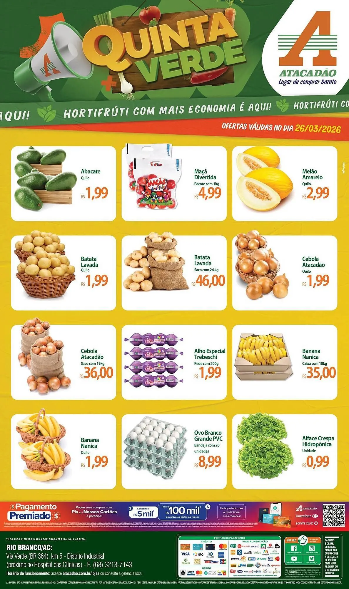 Encarte de Folheto Atacadão 26 de março até 26 de março 2026 - Pagina 1