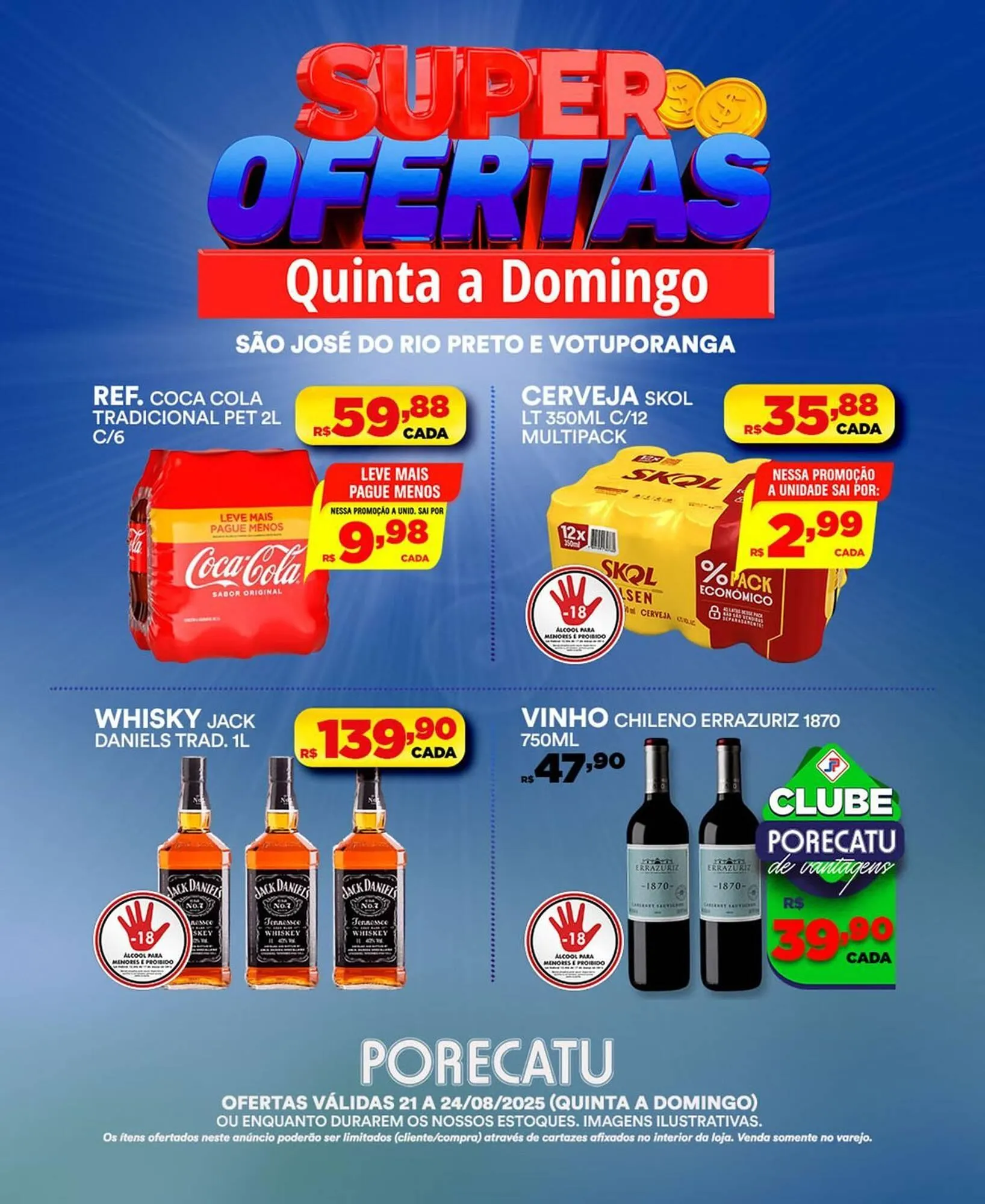 Encarte de Catálogo Supermercado Porecatu 21 de agosto até 24 de agosto 2025 - Pagina 3