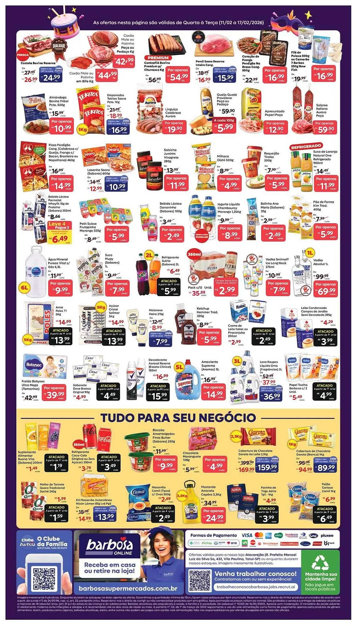 Encarte de Tabloide Barbosa Supermercados 11 de fevereiro até 17 de fevereiro 2026 - Pagina 2