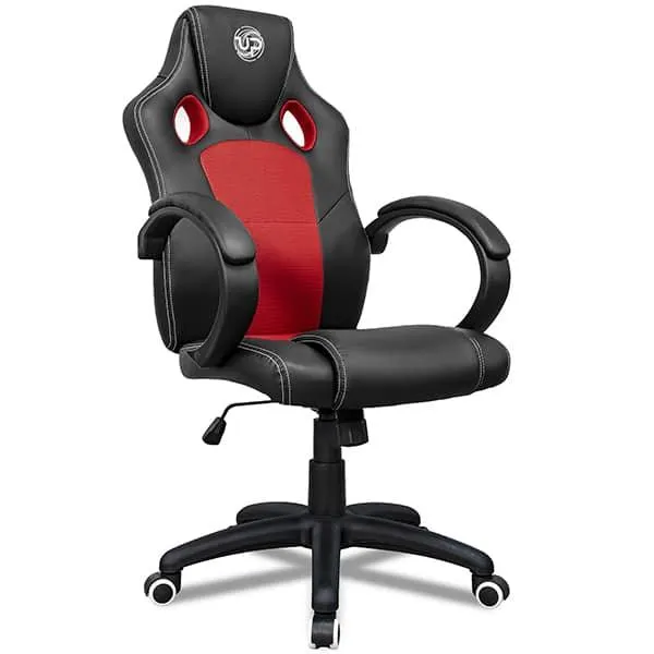 Cadeira Gamer UP X32FB com Encosto Inclinável 25° e Assento Ajustável - Preta e Vermelha - CX 1 UN