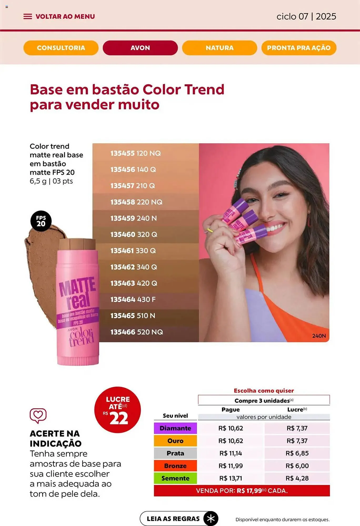 Encarte de Catálogo Avon 3 de abril até 1 de maio 2025 - Pagina 36