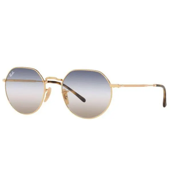 Óculos de sol Ray Ban, modelo RB3565, cor Dourado e Azul Transparente, tamanho 51