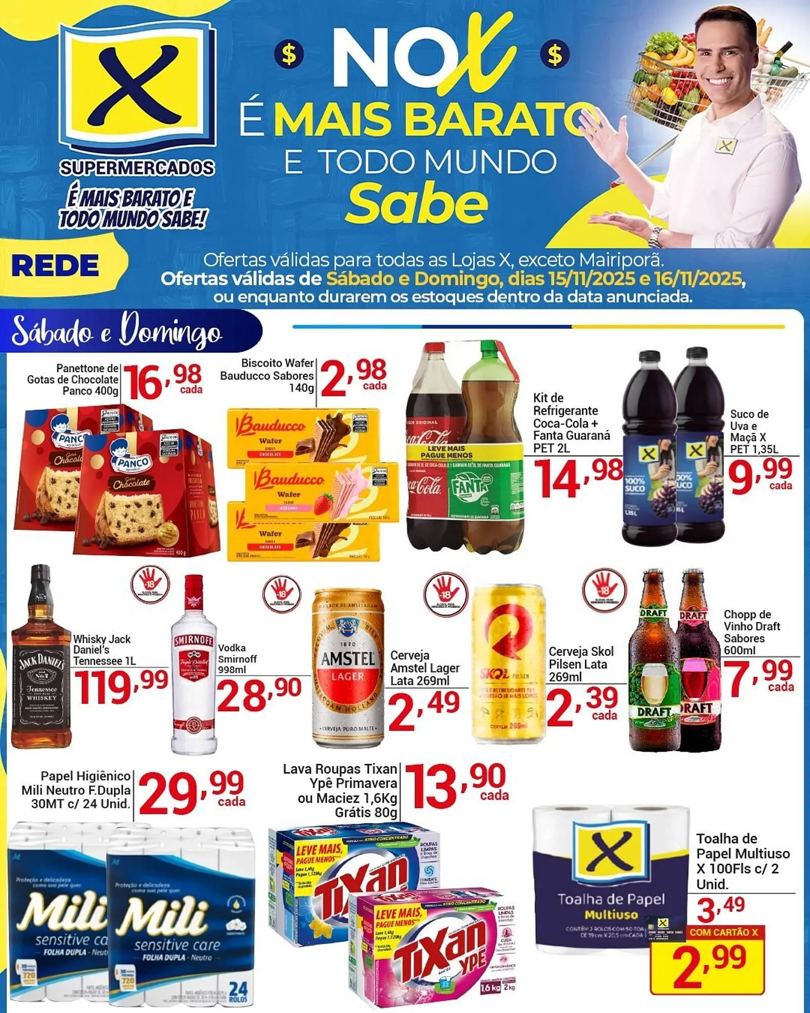 Encarte de Folheto X Supermercados 15 de novembro até 16 de novembro 2025 - Pagina 2