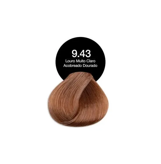 Tonalizante sem Amônia Acquaflora 9.43 Louro Muito Claro Acobreado Dourado 60gr