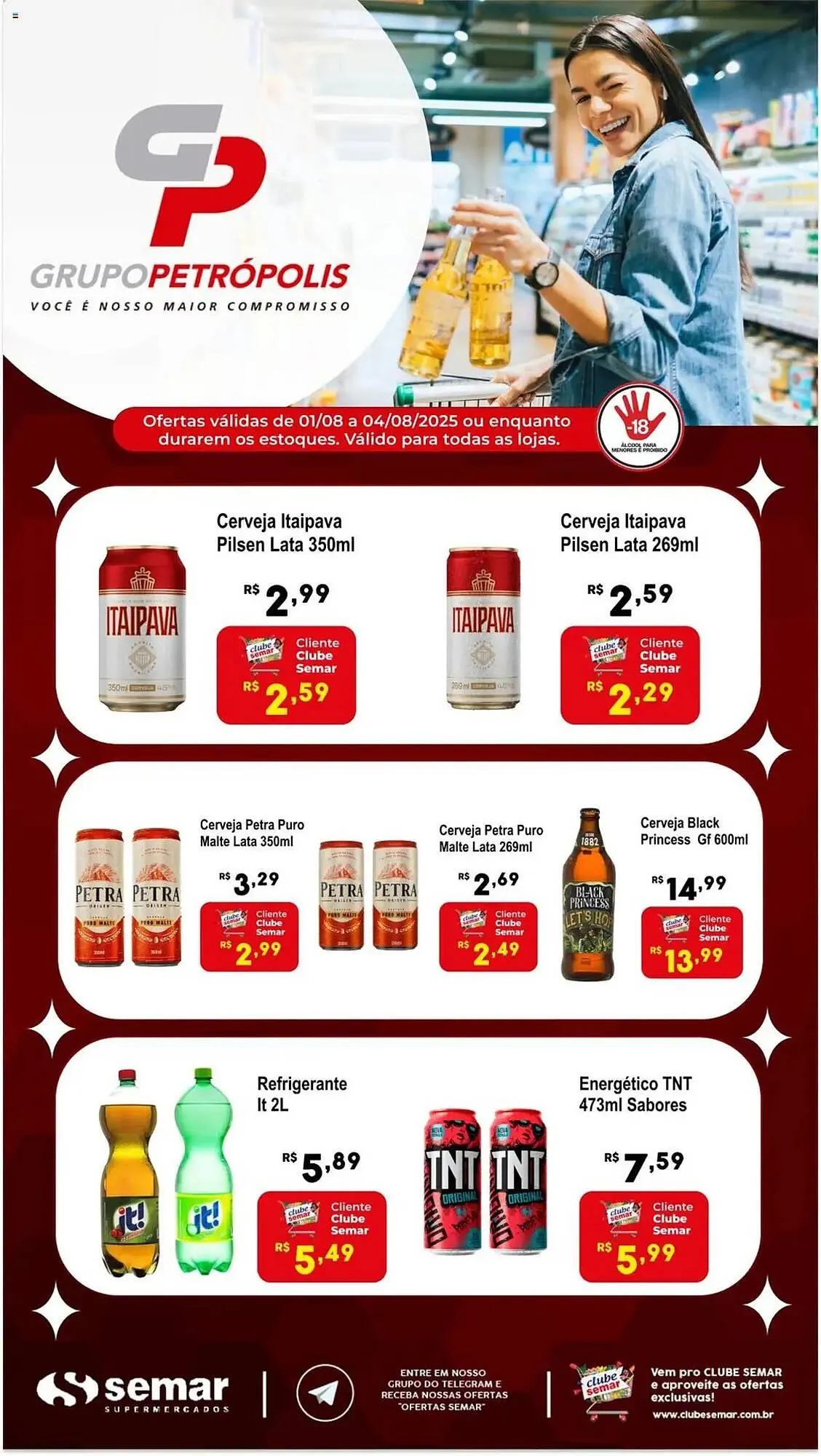 Encarte de Catálogo Semar Supermercado 1 de agosto até 5 de agosto 2025 - Pagina 1