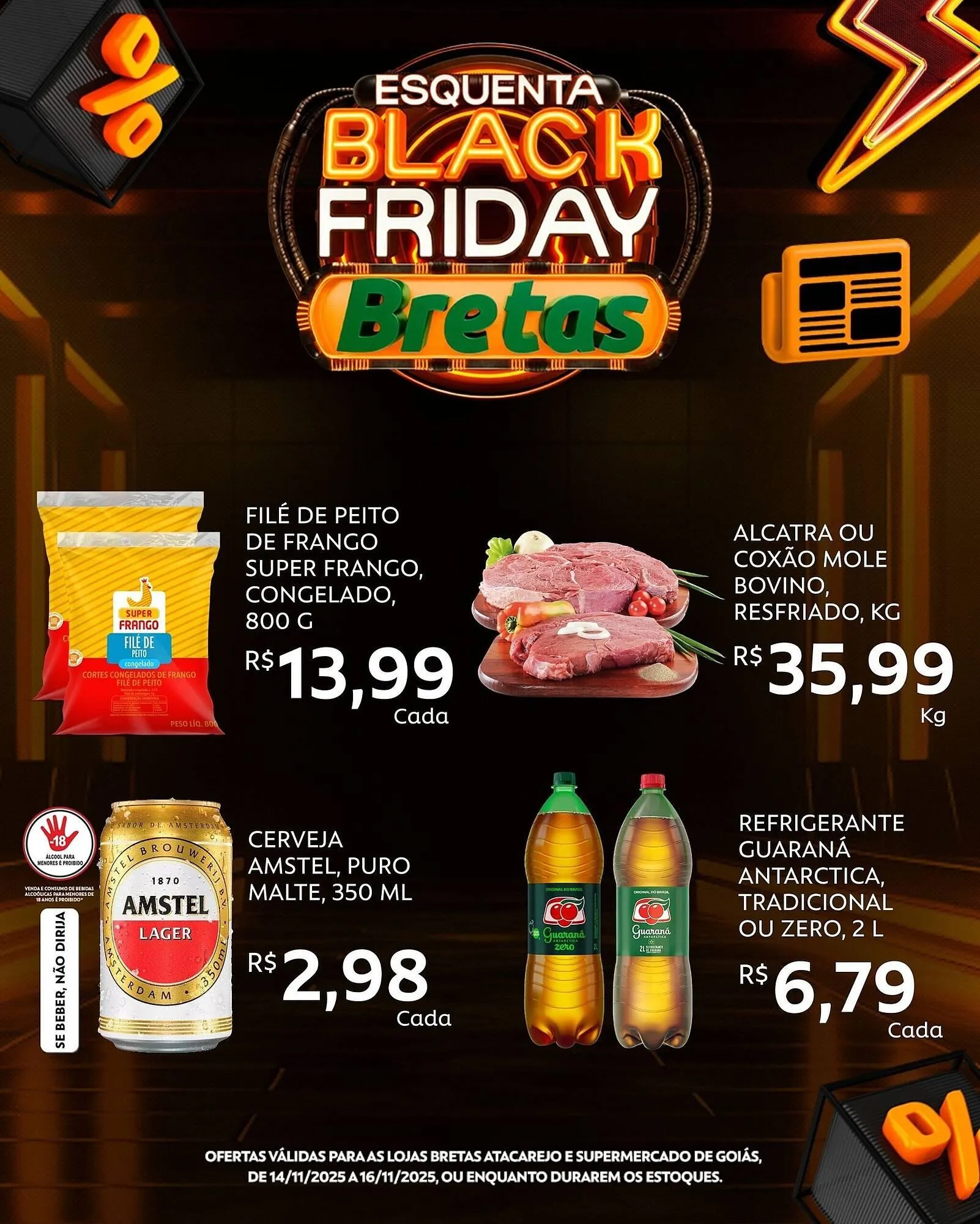 Encarte de Catálogo Supermercados Bretas 14 de novembro até 16 de novembro 2025 - Pagina 1
