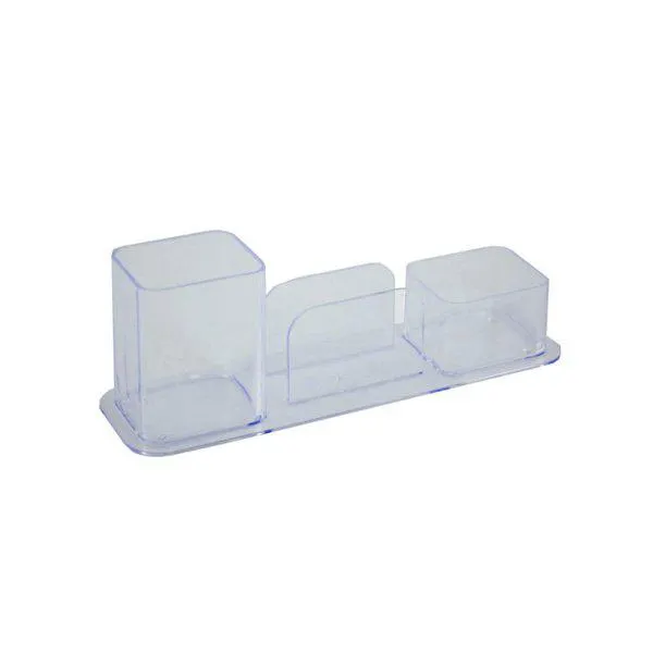 Porta Canetas Triplo Cristal - Dello