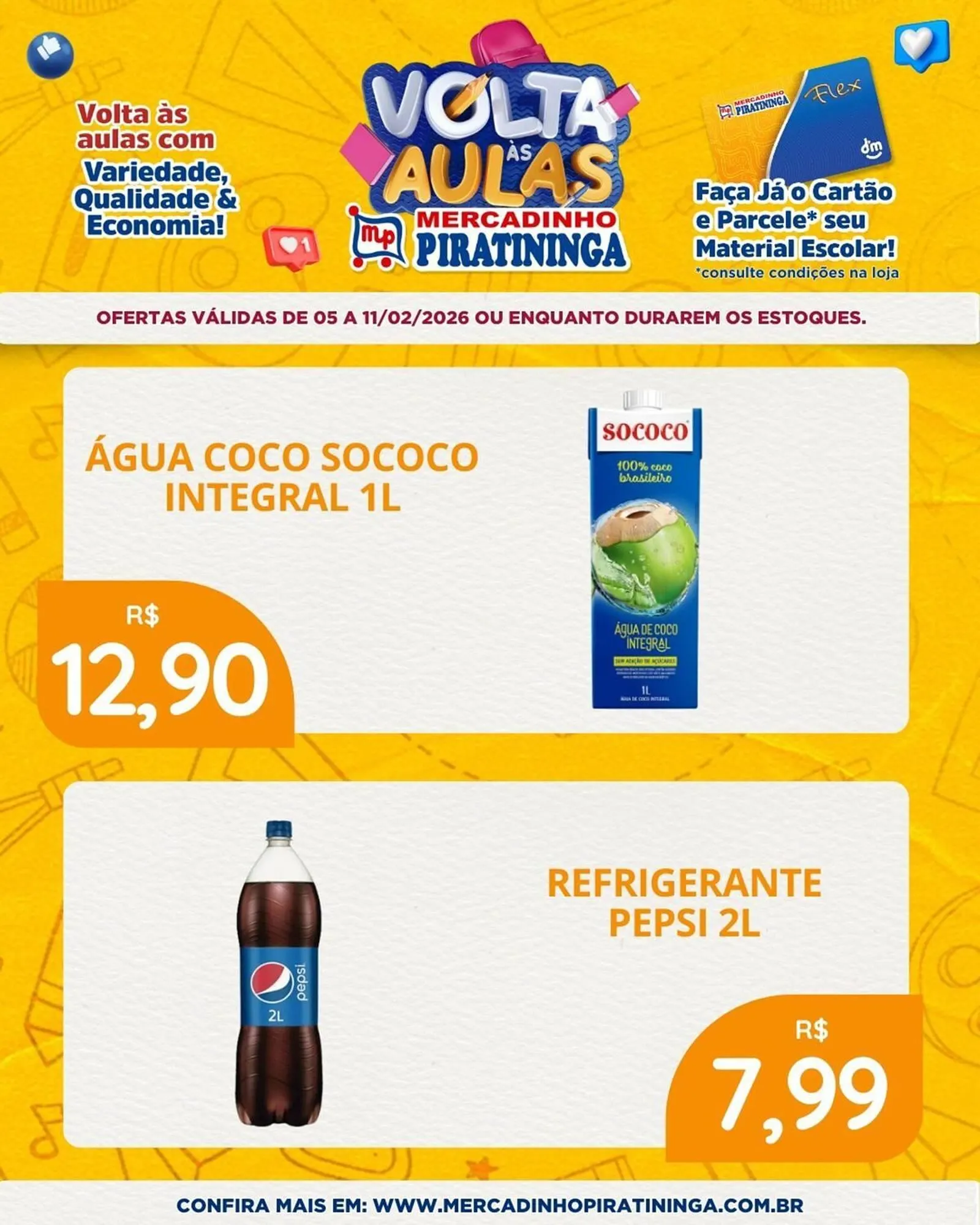 Encarte de Catálogo Mercadinho Piratininga 6 de fevereiro até 11 de fevereiro 2026 - Pagina 3