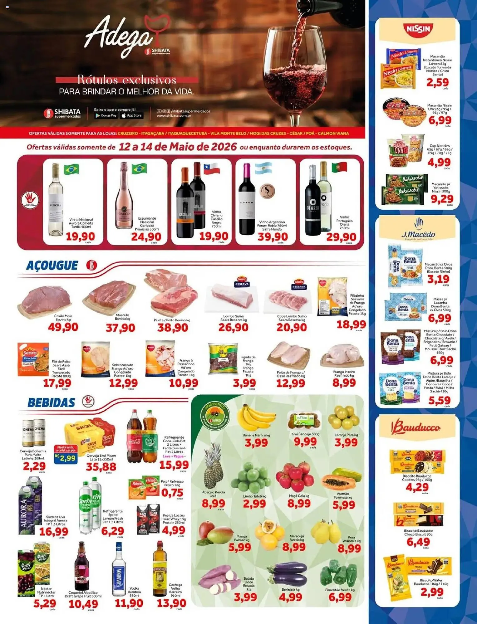 Encarte de Folheto Shibata Supermercados 12 de maio até 14 de maio 2026 - Pagina 1