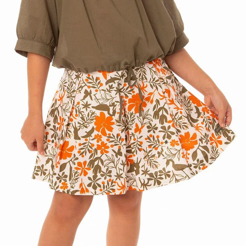 Saia Infantil Menina Space Forest Laranja