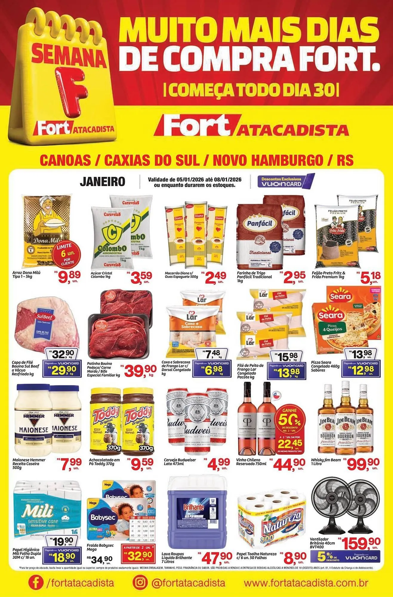 Encarte de Tabloide Fort Atacadista 5 de janeiro até 8 de janeiro 2026 - Pagina 1