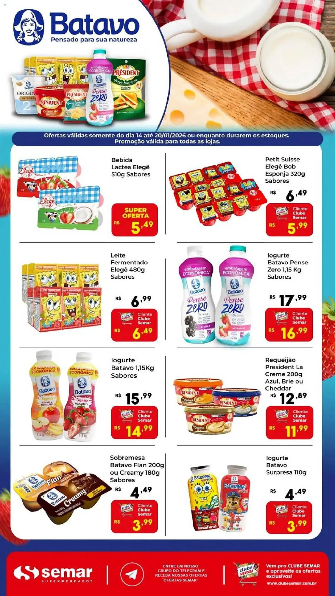 Encarte de Folheto Semar Supermercado 14 de janeiro até 20 de janeiro 2026 - Pagina 1