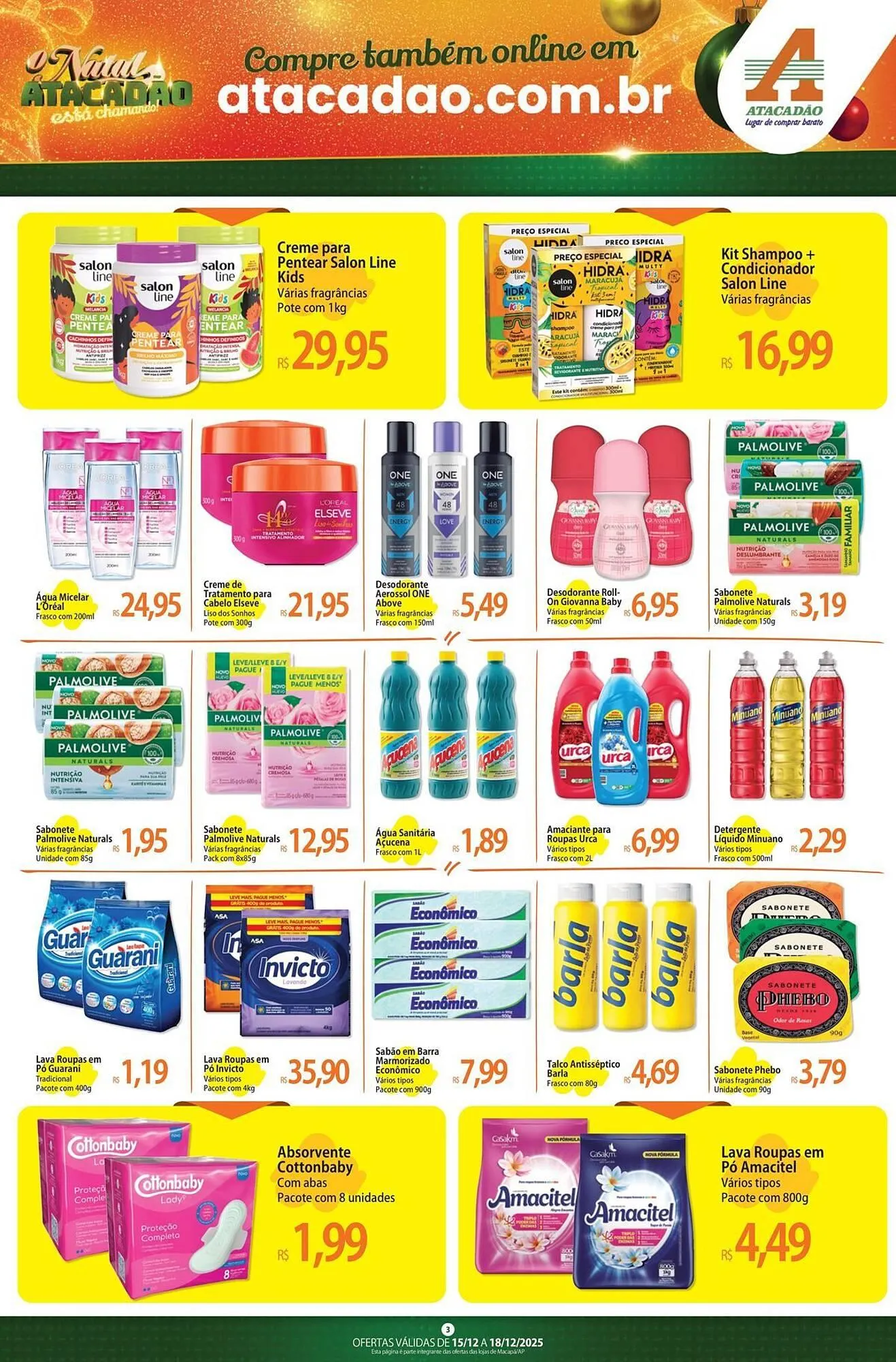 Encarte de Folheto Atacadão 15 de dezembro até 18 de dezembro 2025 - Pagina 3