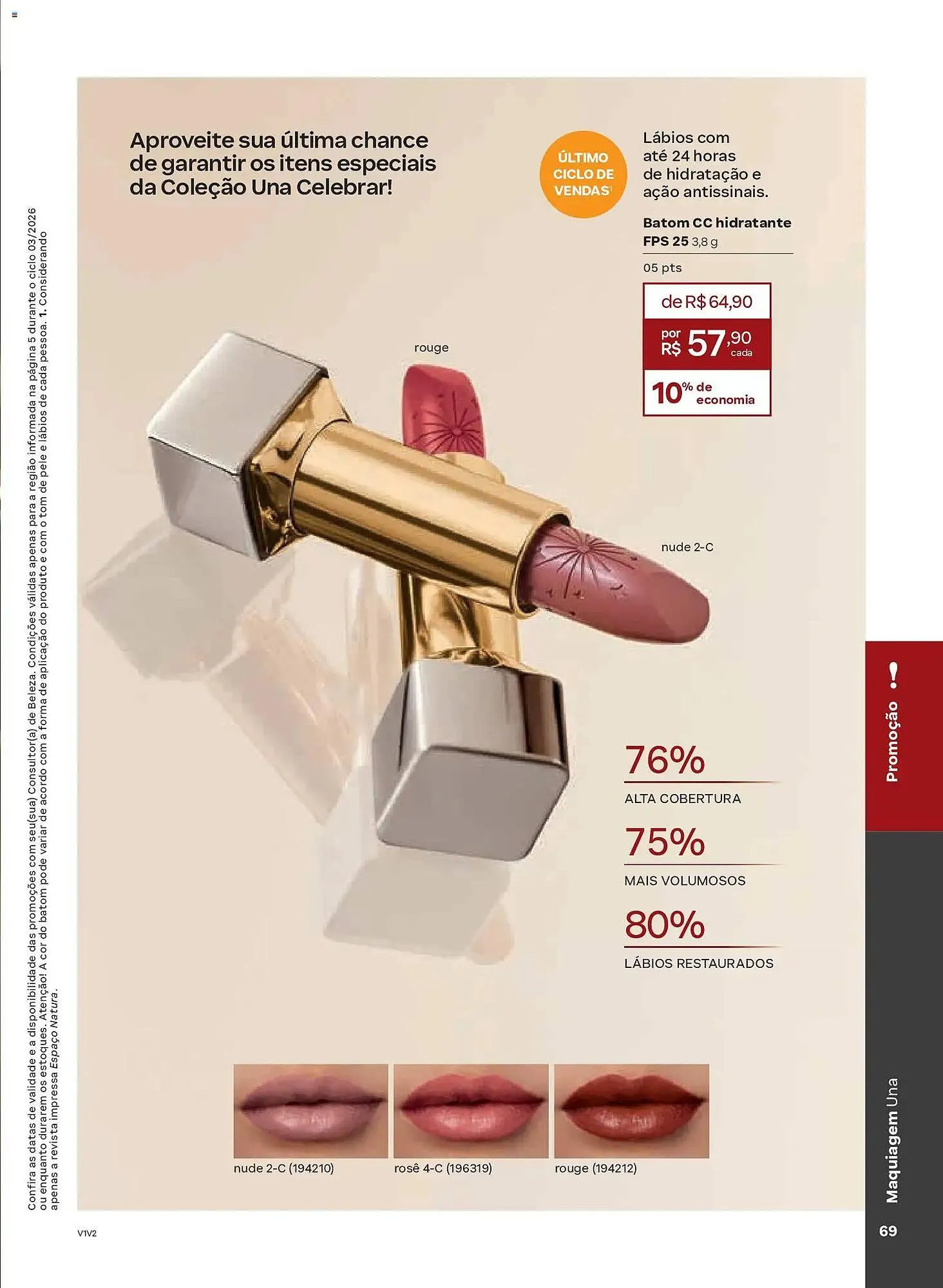 Encarte de Catálogo Natura 4 de fevereiro até 25 de fevereiro 2026 - Pagina 69