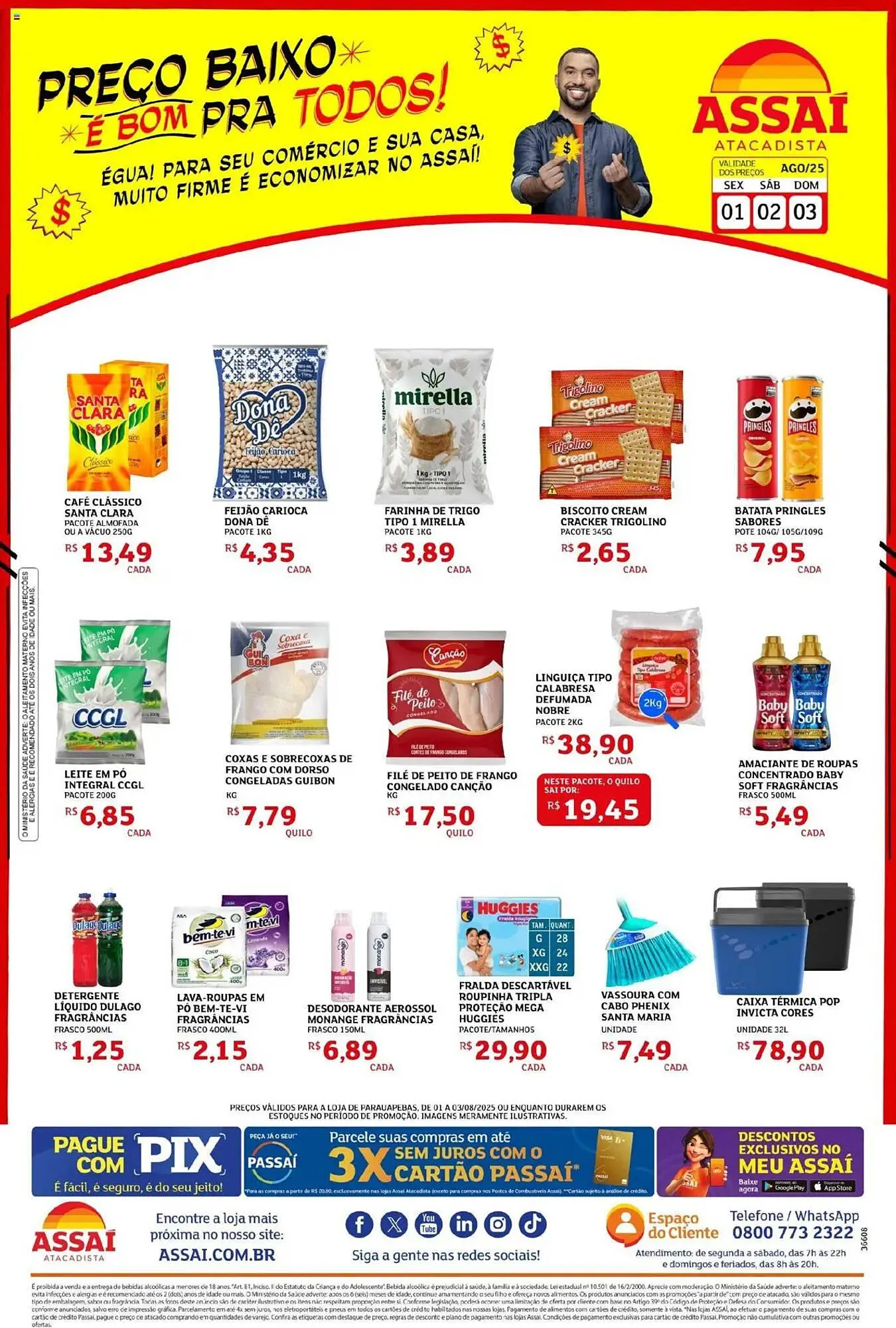 Encarte de Catálogo Assaí Atacadista 1 de agosto até 3 de agosto 2025 - Pagina 1