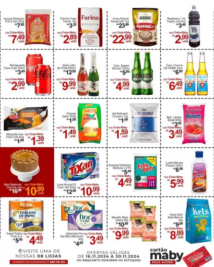 Encarte de Ofertas Maby Supermercados 18 de novembro até 30 de novembro 2024 - Pagina 1