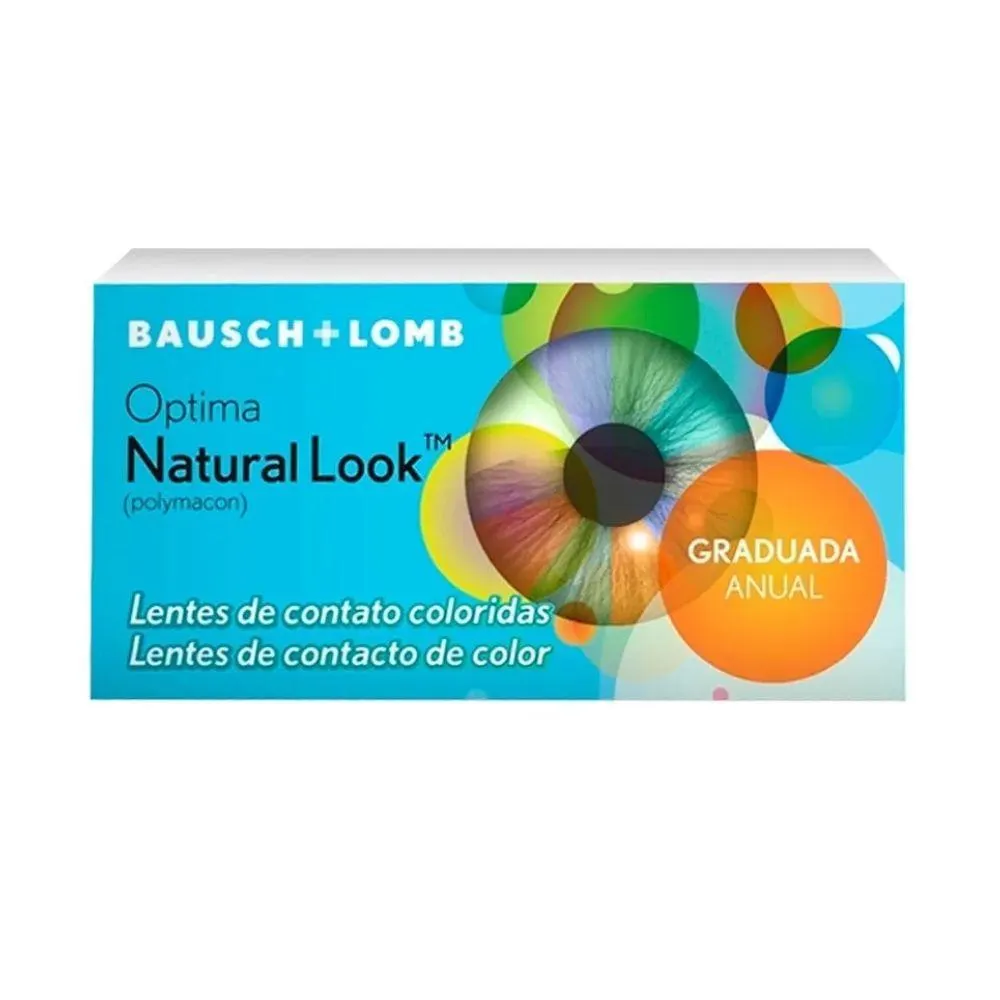 Lente de Contato Optima Natural Look Cor Grey - 1 Lente por Embalagem