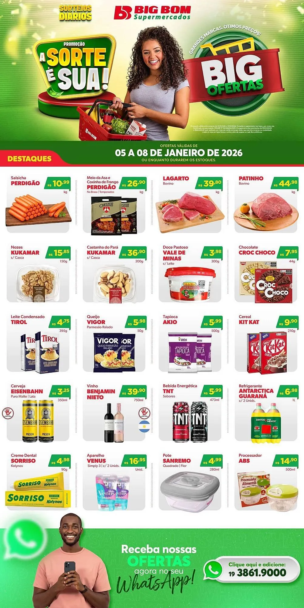 Encarte de Catálogo Big Bom Supermercados 5 de janeiro até 8 de janeiro 2026 - Pagina 1