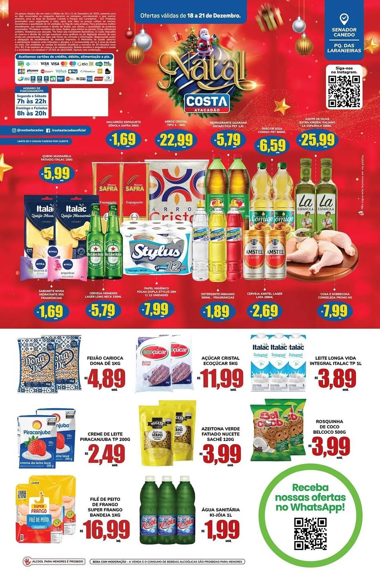 Encarte de Tabloide Costa Atacadão 18 de dezembro até 21 de dezembro 2025 - Pagina 2