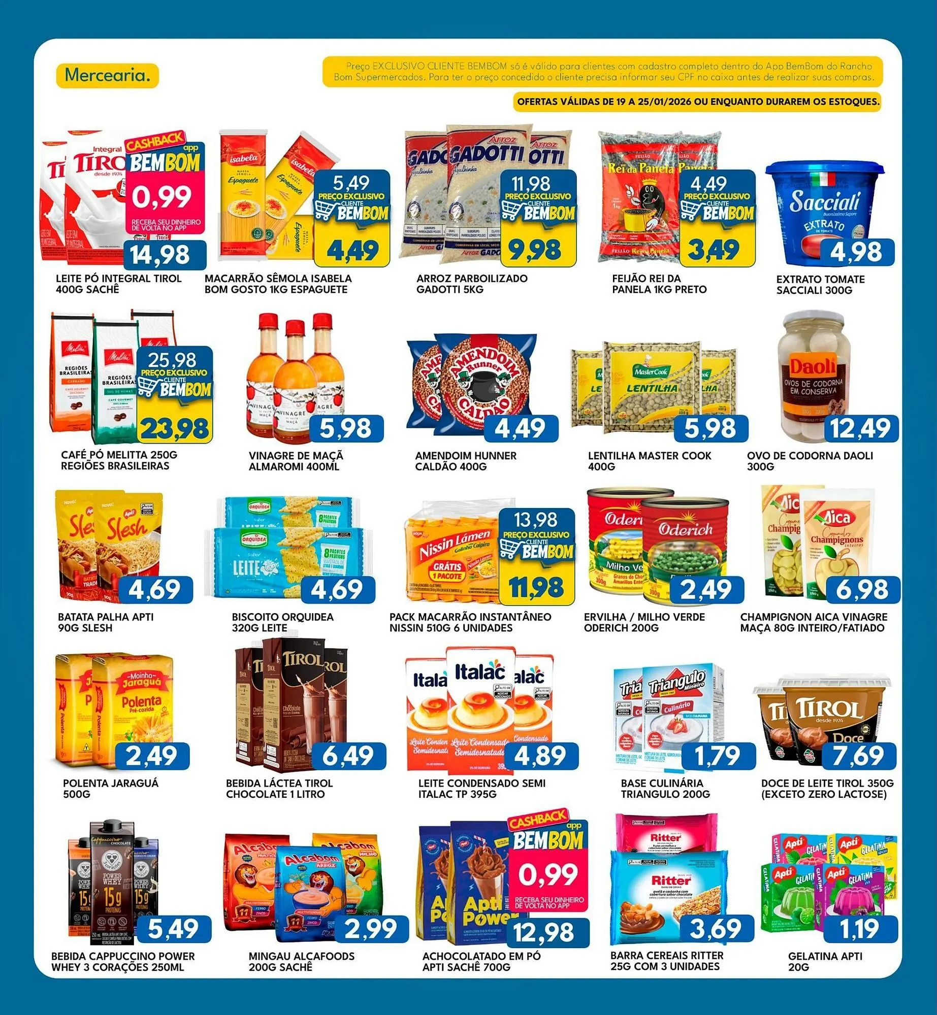 Encarte de Catálogo Rancho Bom Supermercados 19 de janeiro até 25 de janeiro 2026 - Pagina 2
