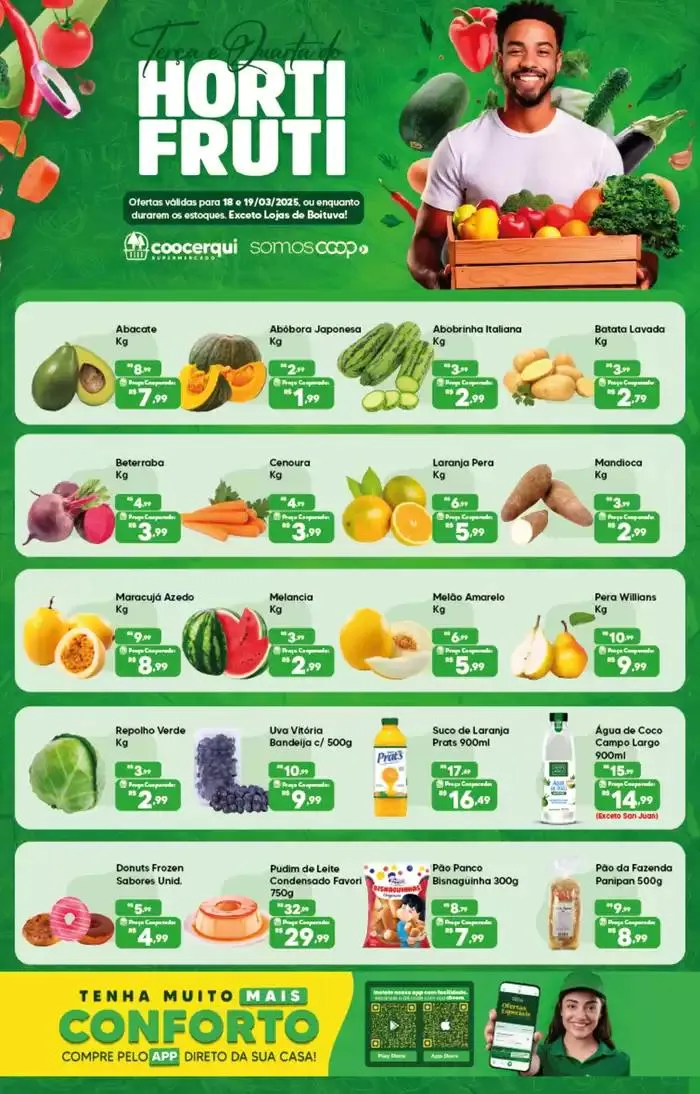 Encarte de Terça e Quarta do Horti e Açougue Lojas 18 de março até 19 de março 2025 - Pagina 1