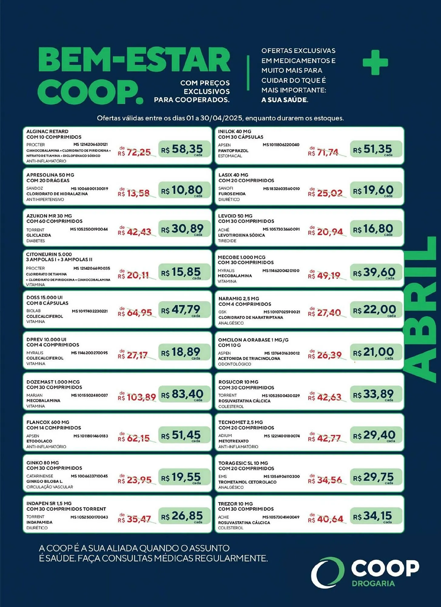 Encarte de Catálogo Drogaria Coop 1 de abril até 30 de abril 2025 - Pagina 17