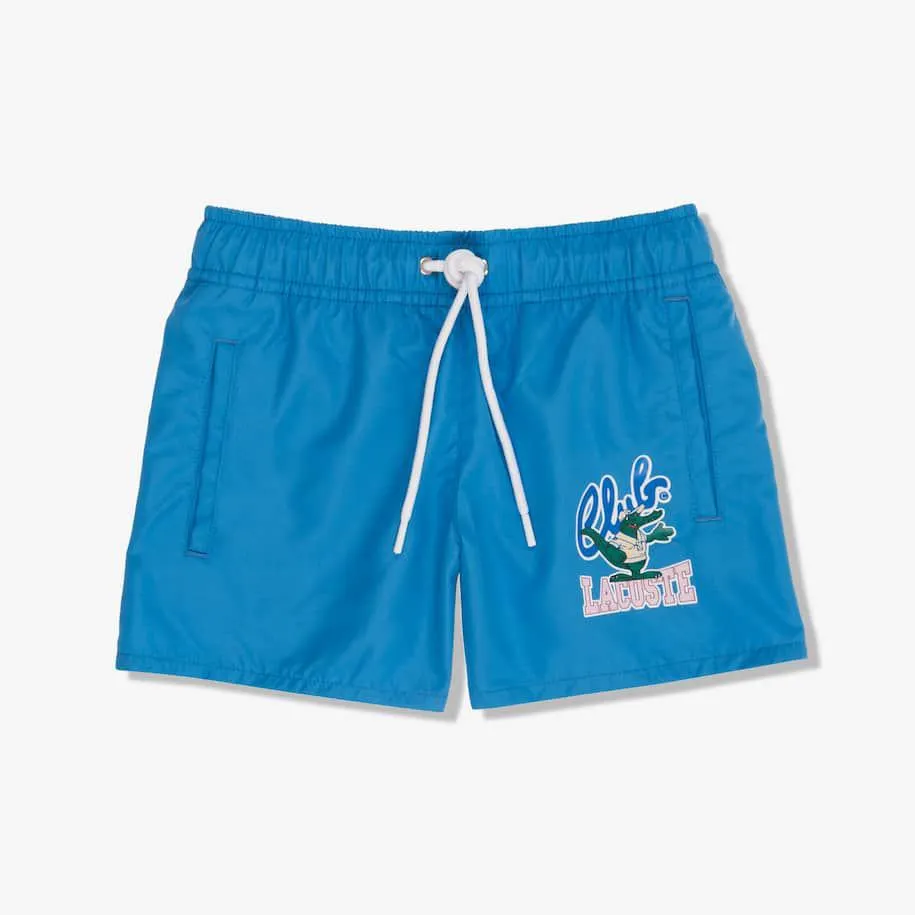 Calção de Banho Infantil com Mascote Lacoste