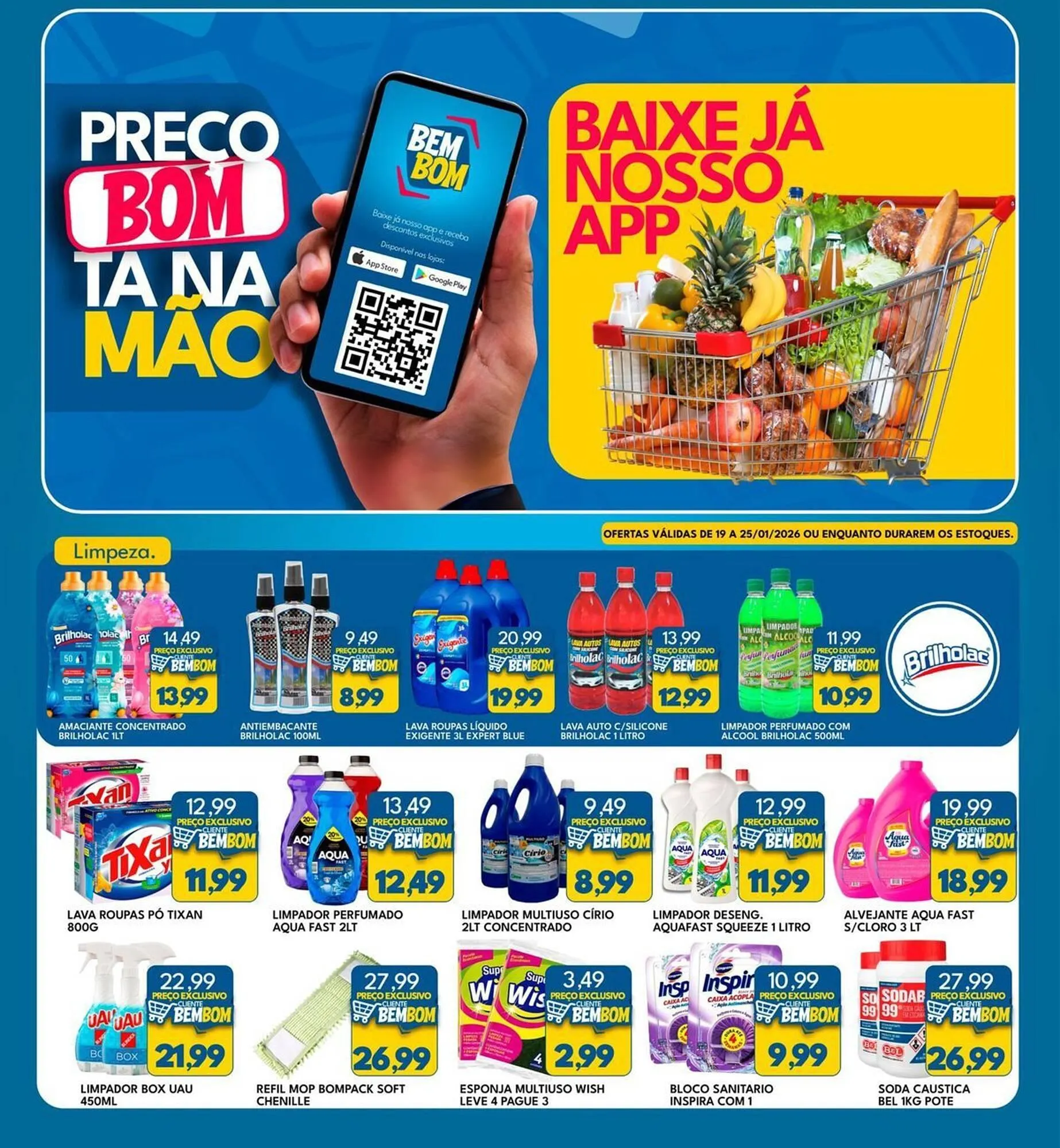 Encarte de Catálogo Rancho Bom Supermercados 19 de janeiro até 25 de janeiro 2026 - Pagina 1