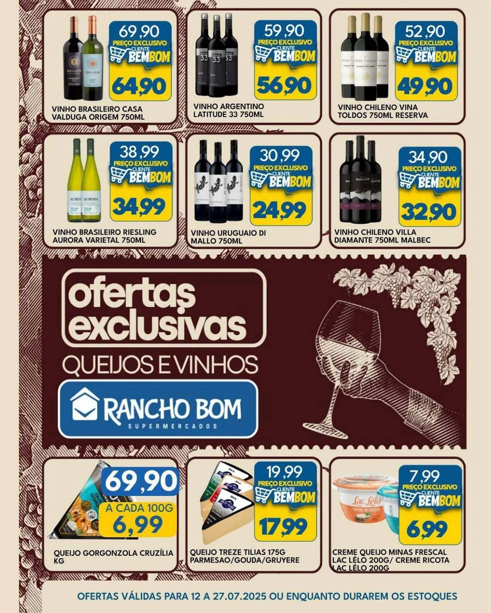 Encarte de Catálogo Rancho Bom Supermercados 14 de julho até 27 de julho 2025 - Pagina 1