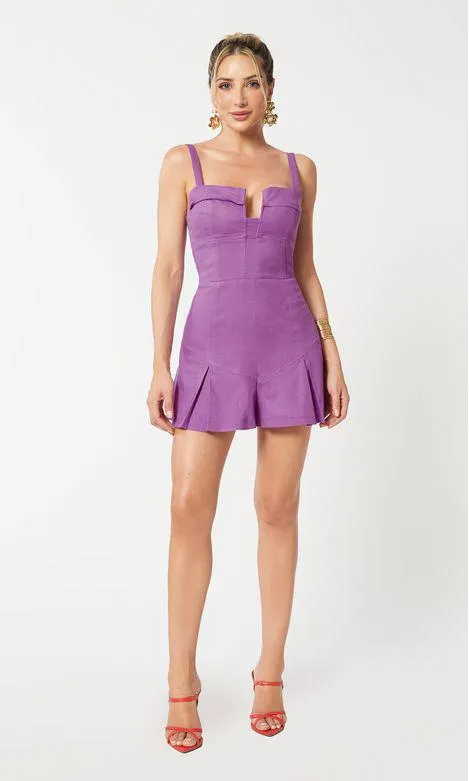 Macaquinho Linho Bojo Bolsos Detalhe Ferro - Boreal