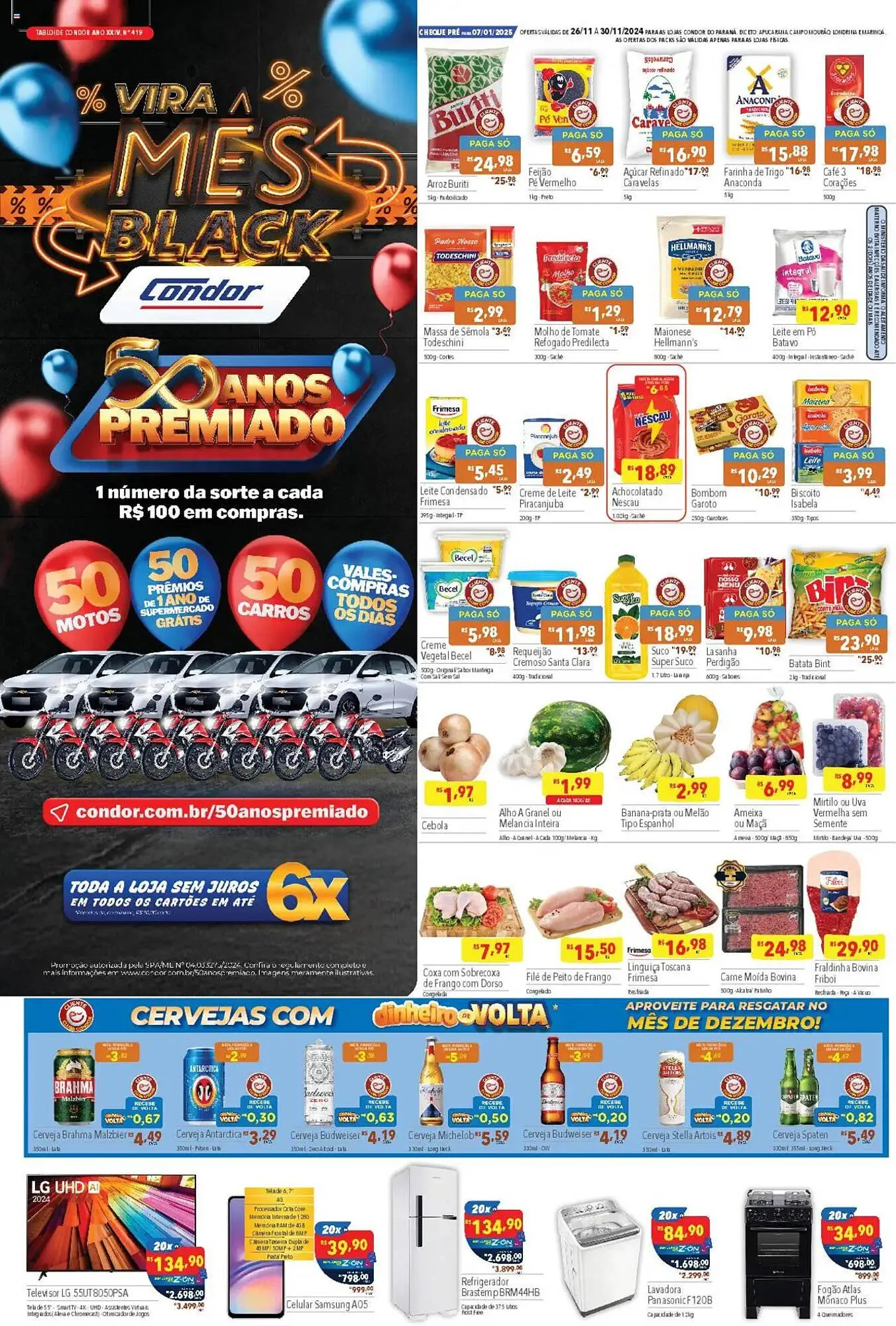 Encarte de Catálogo Supermercados Condor 26 de novembro até 30 de novembro 2024 - Pagina 1