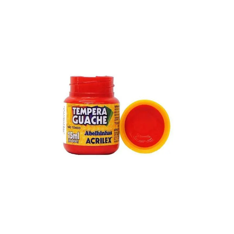 Tempera Guache Vermelho Fogo 15ml - Acrilex