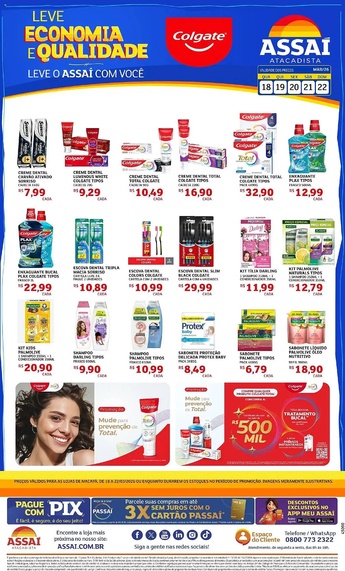 Encarte de Encarte Assaí Atacadista 18 de março até 22 de março 2026 - Pagina 1