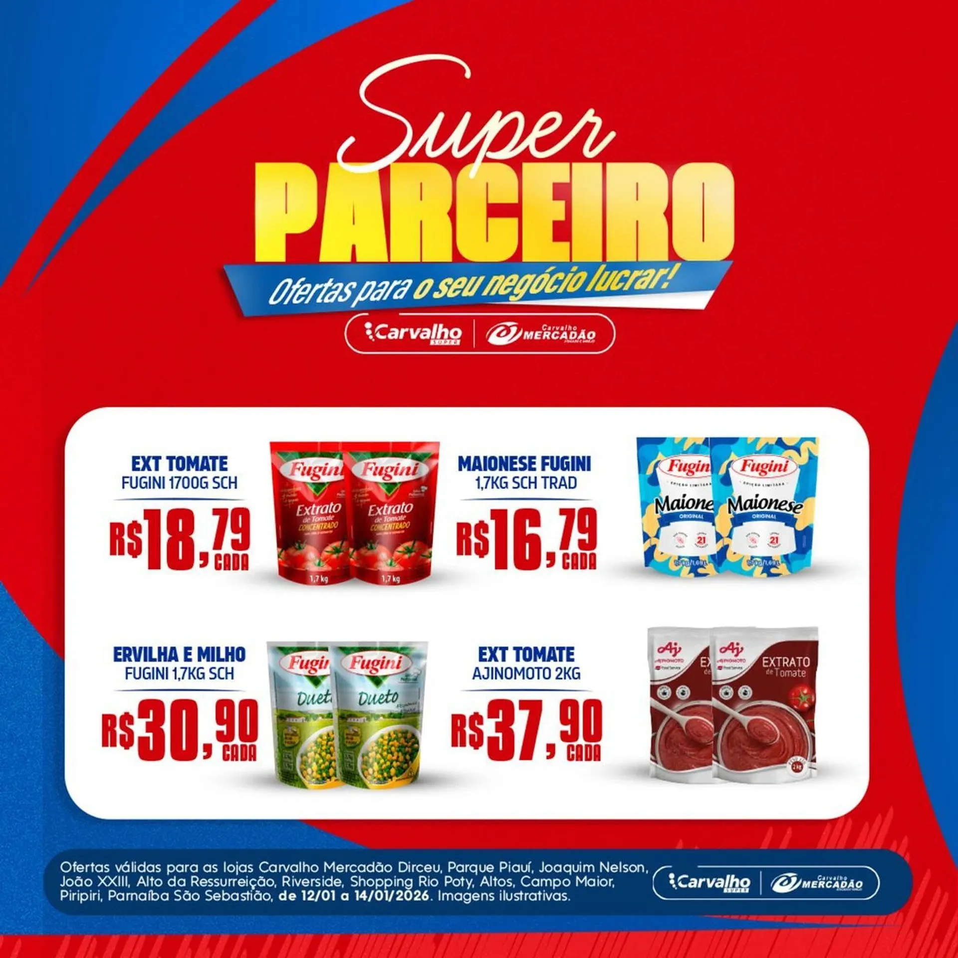 Encarte de Catálogo Carvalho Supermercado 12 de janeiro até 14 de janeiro 2026 - Pagina 1