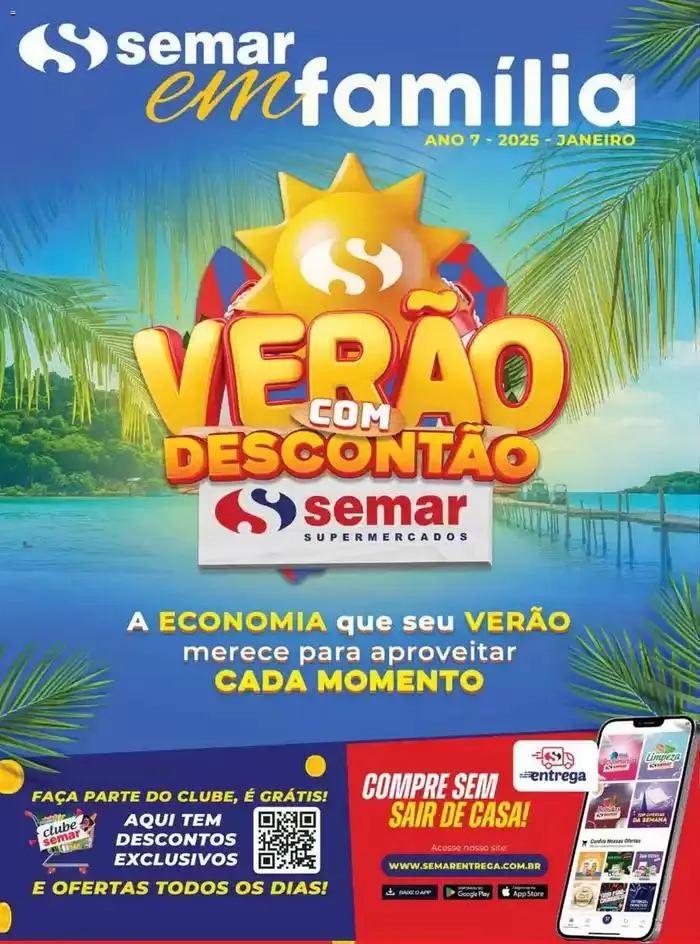 Encarte de Encarte Semar Supermercado 7 de janeiro até 31 de janeiro 2025 - Pagina 1
