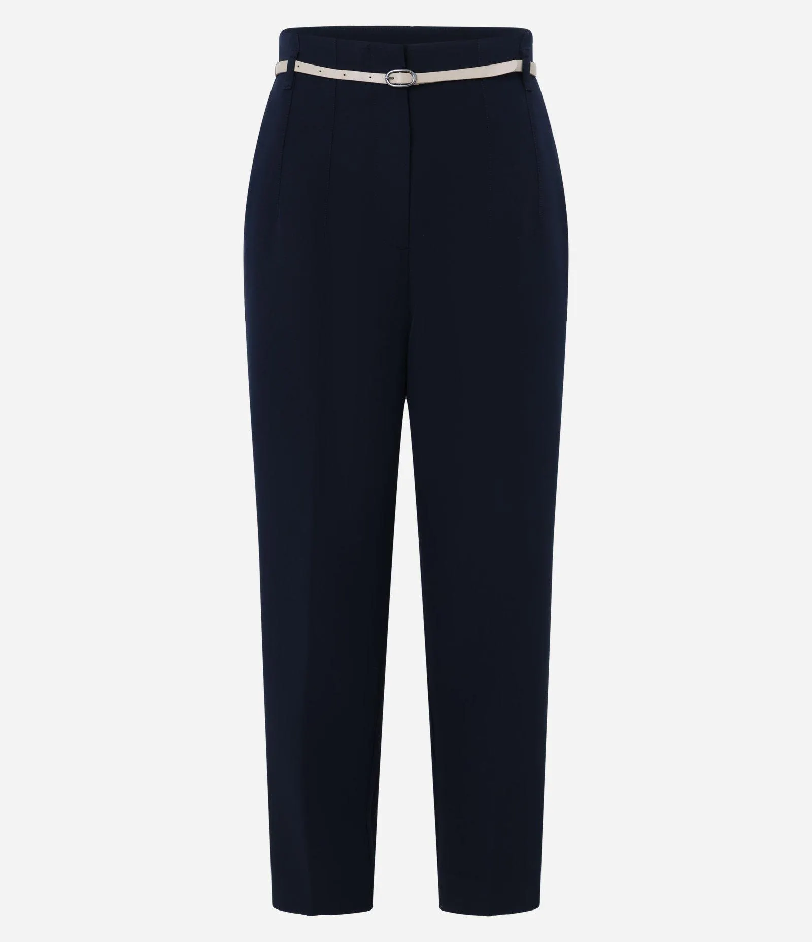 Calça Cenoura Alfaiatada com Cinto Fivela Azul