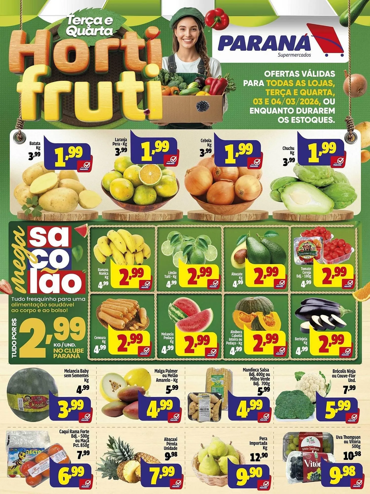 Encarte de Folheto Supermercado Paraná 2 de março até 4 de março 2026 - Pagina 1