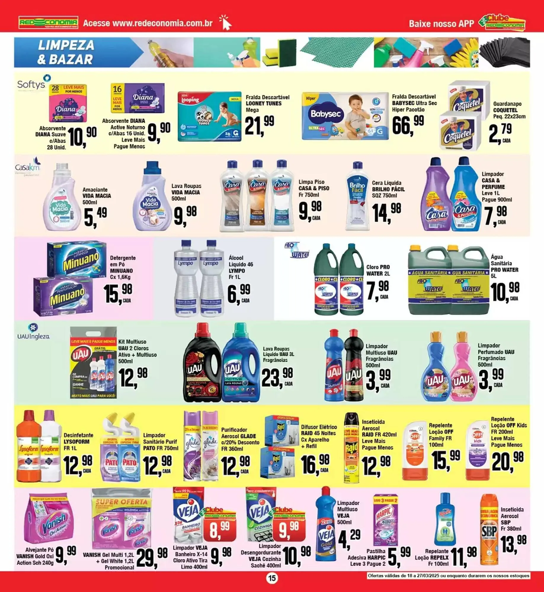 Encarte de Catálogo Rede Economia 21 de março até 23 de março 2025 - Pagina 15