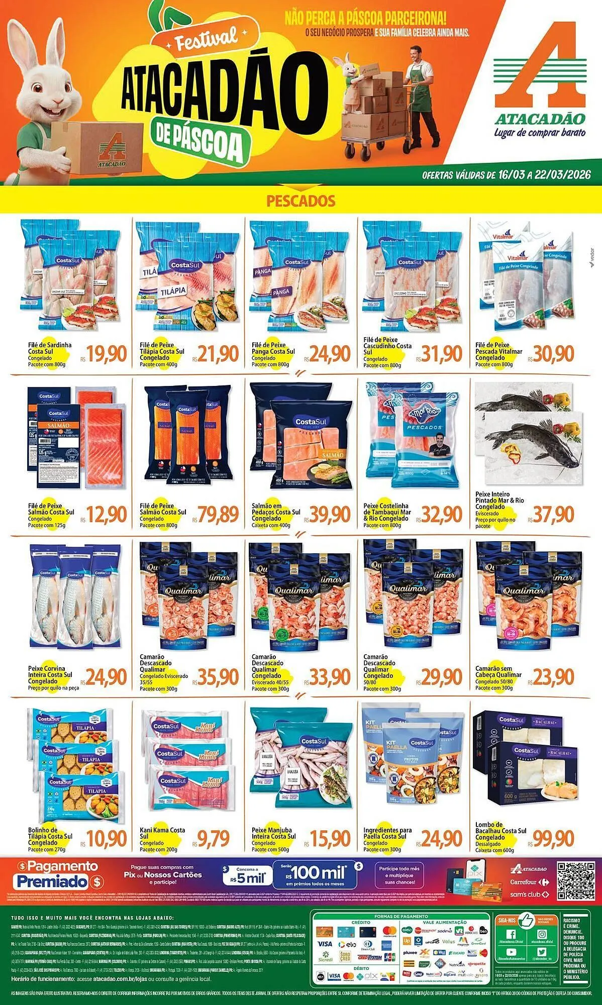 Encarte de Folheto Atacadão 16 de março até 22 de março 2026 - Pagina 1