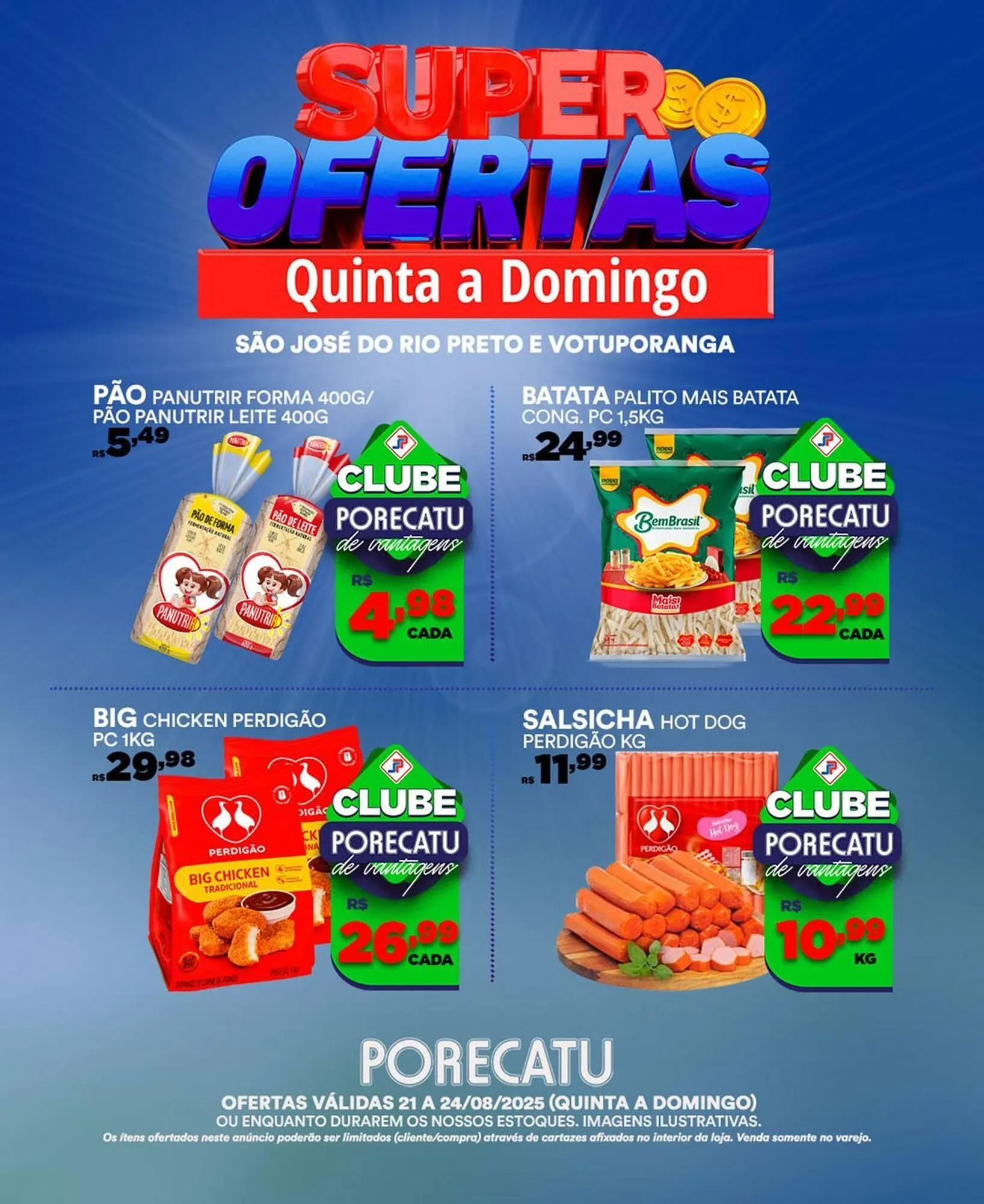 Encarte de Catálogo Supermercado Porecatu 21 de agosto até 24 de agosto 2025 - Pagina 2