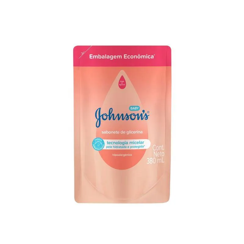 Sabonete Líquido Refil Glicerina Da Cabeça Aos Pés Johnson's Baby, 380ml